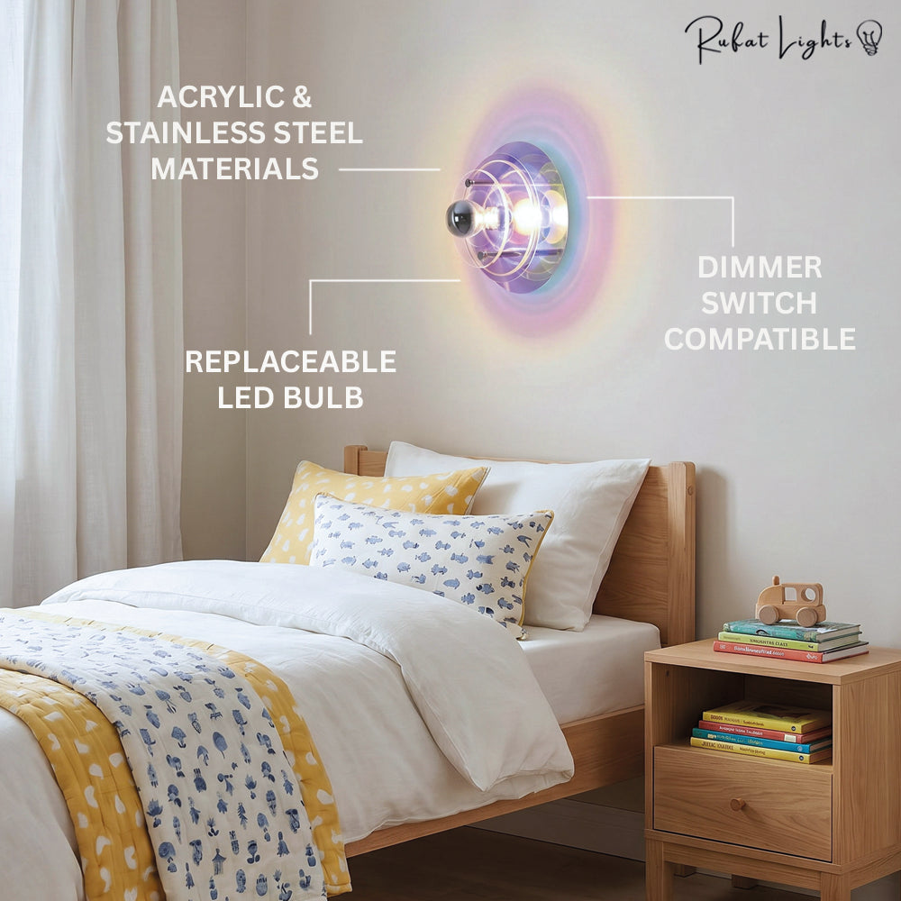 Colorful Layered Acrylic Glass Wall Light