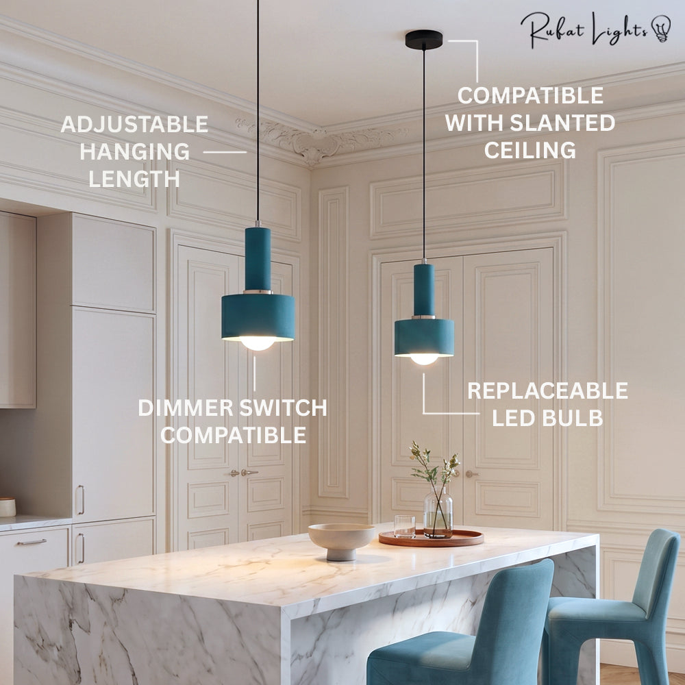 Iron Macaron Colored Pendant Lights