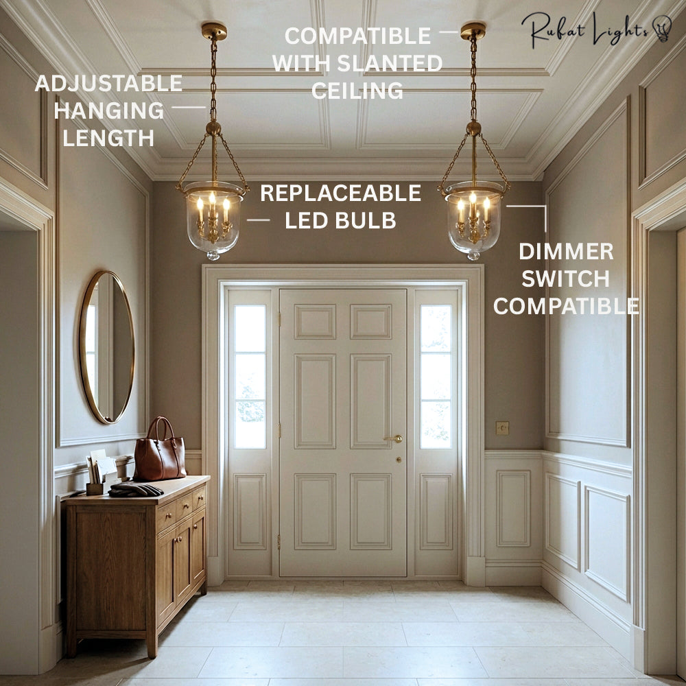 Loft Bar Candle Glass Pendant Lights