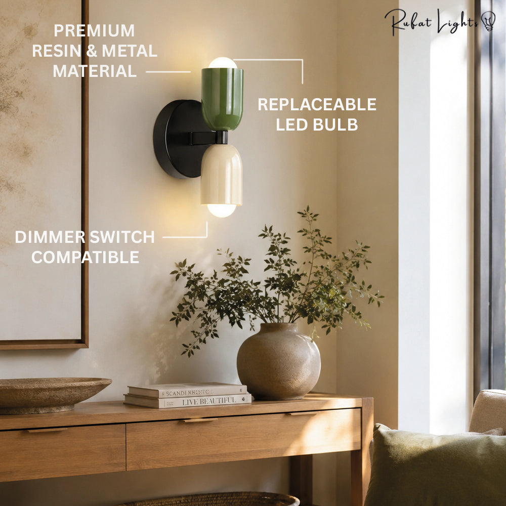 Cream Double Head LED Wall Lamps