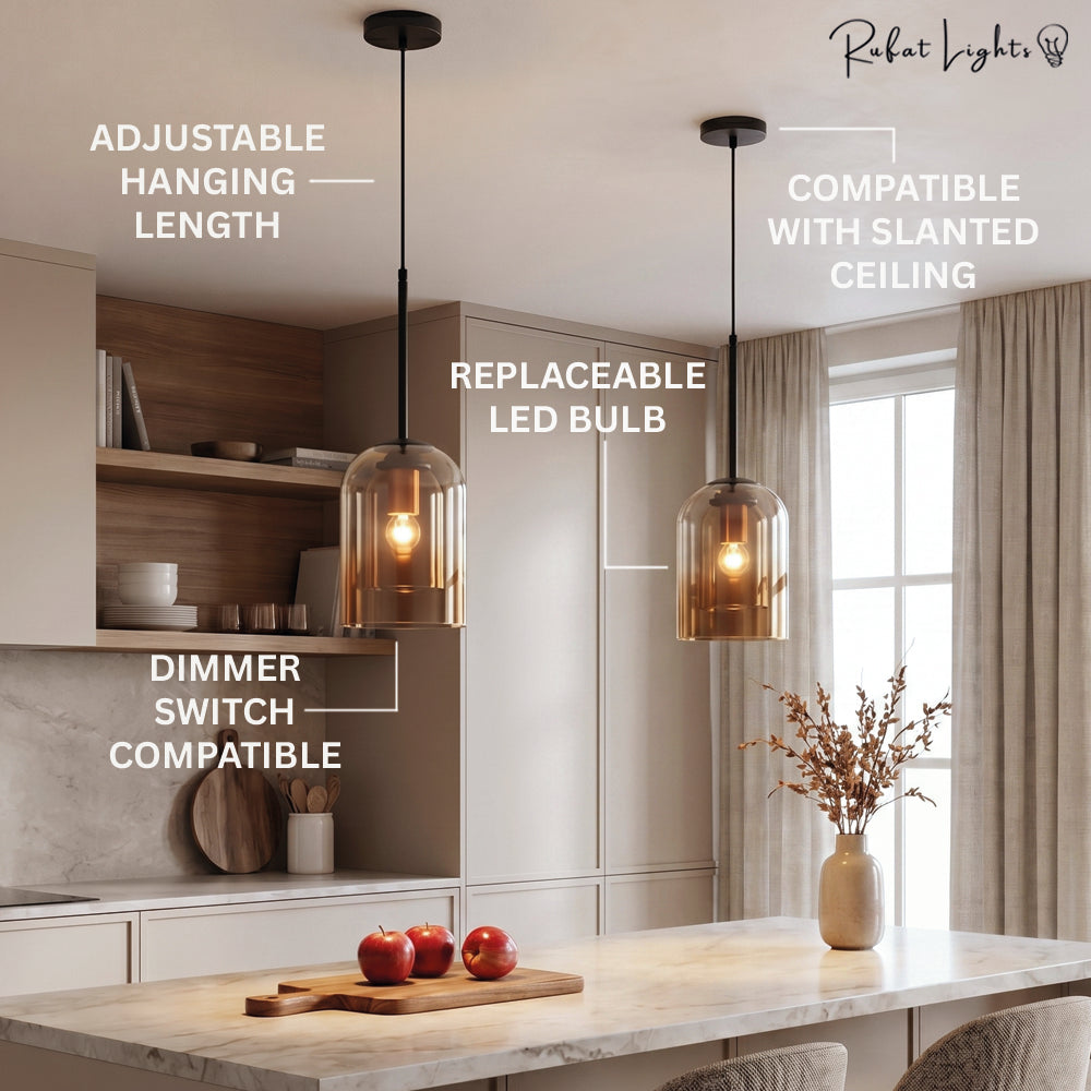 Nordic Double Glass Pendant Light