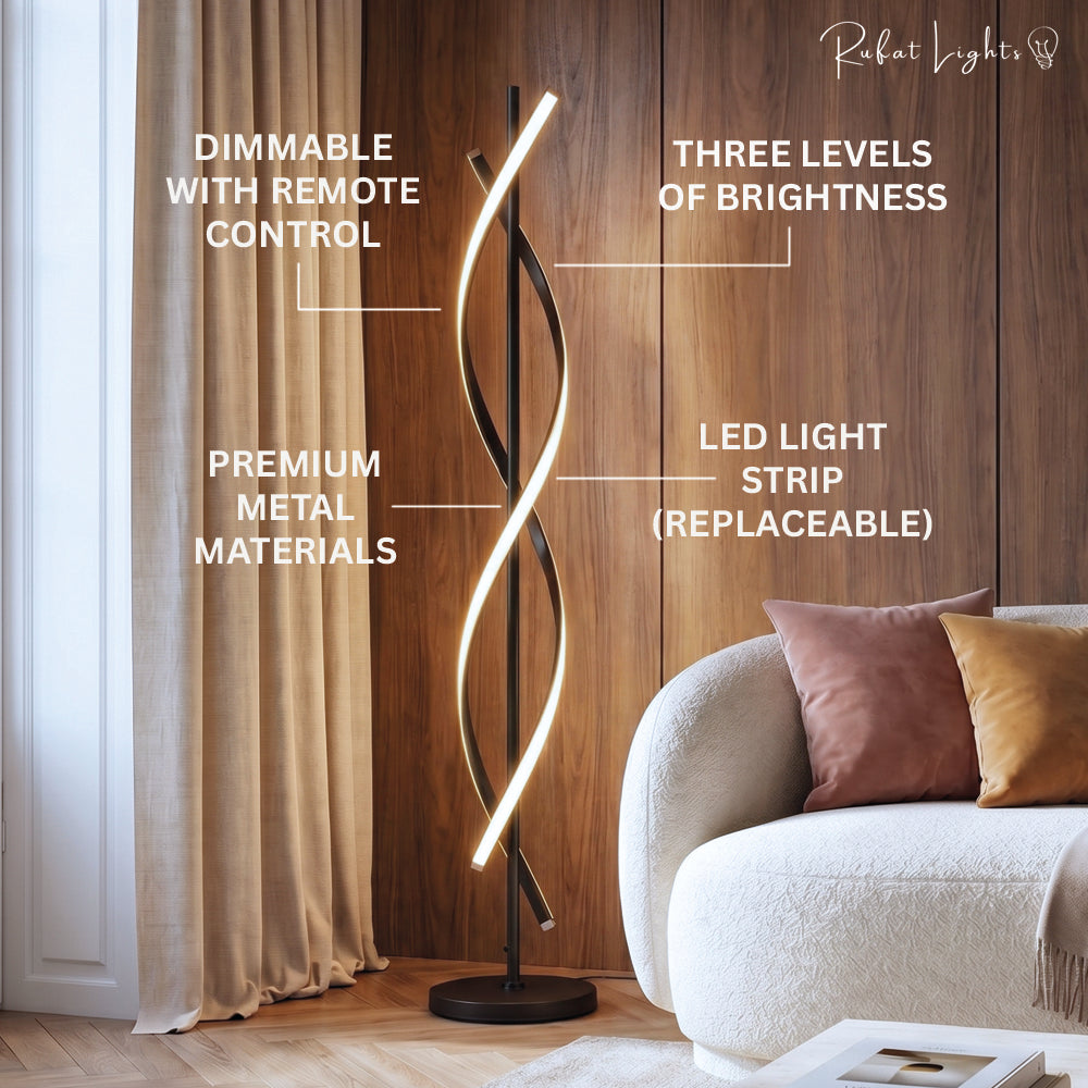 Minimalist Spiral Lamp Stand Light Floor Lamp