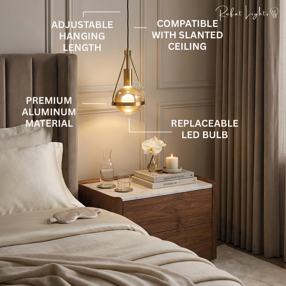 Blowball Gold Crystal Pendant Light