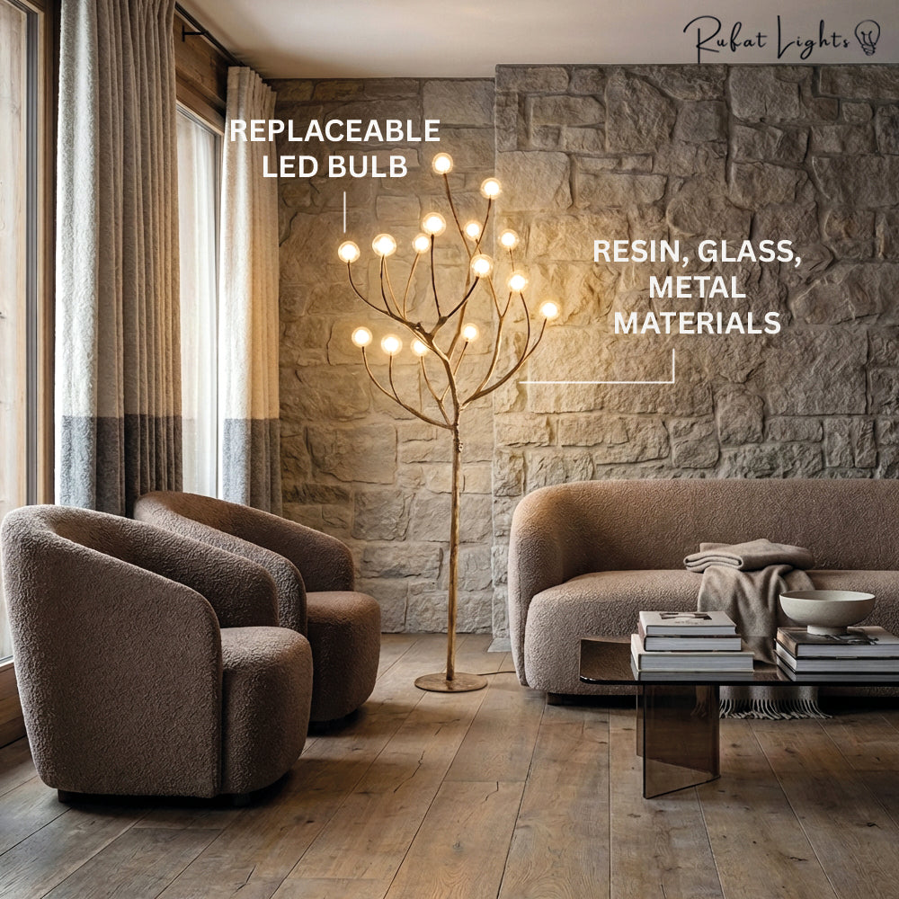 Nordic Rustic Tree Branch Floor Lamp