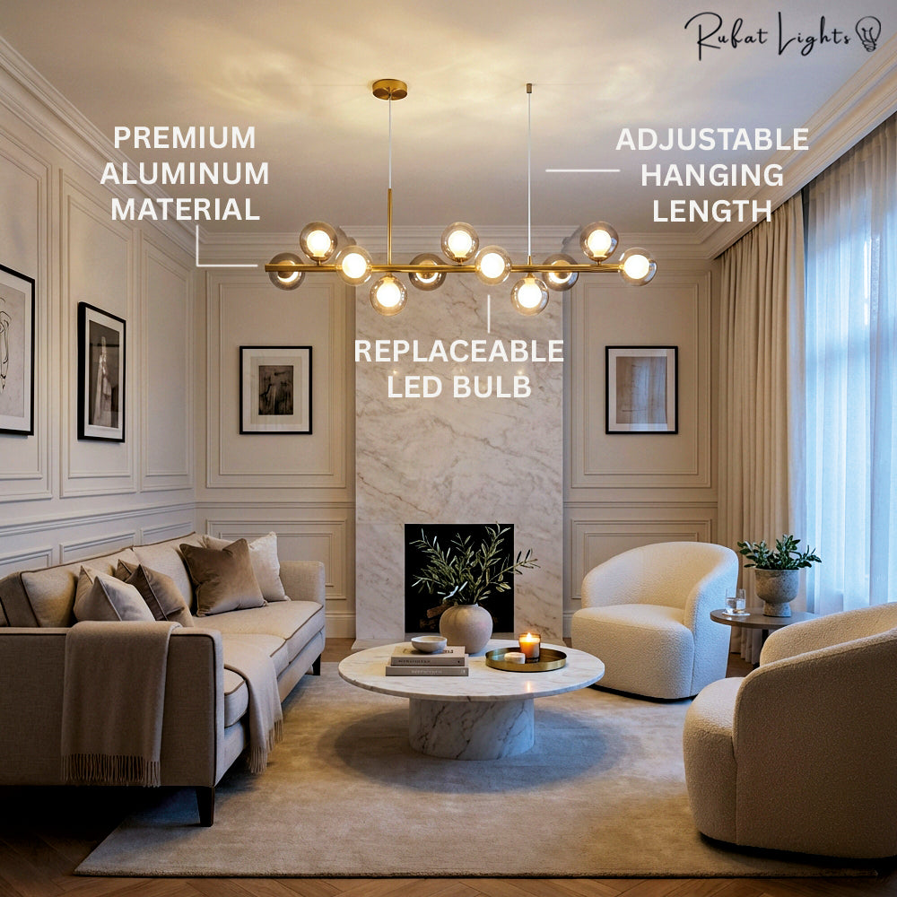 Light Glass Sphere Chandelier 7/9/11 Balls