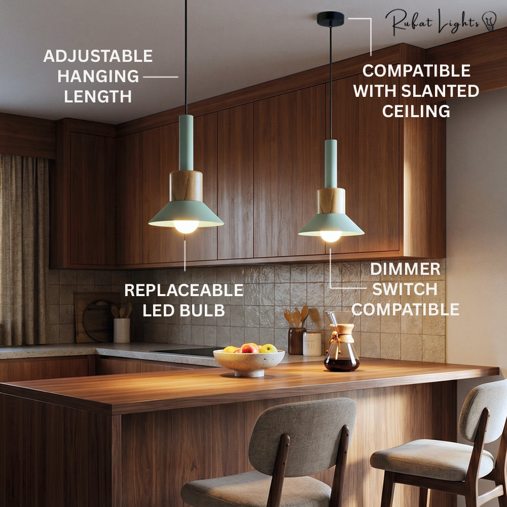 Timber Macaron Hanging Pendant Lights