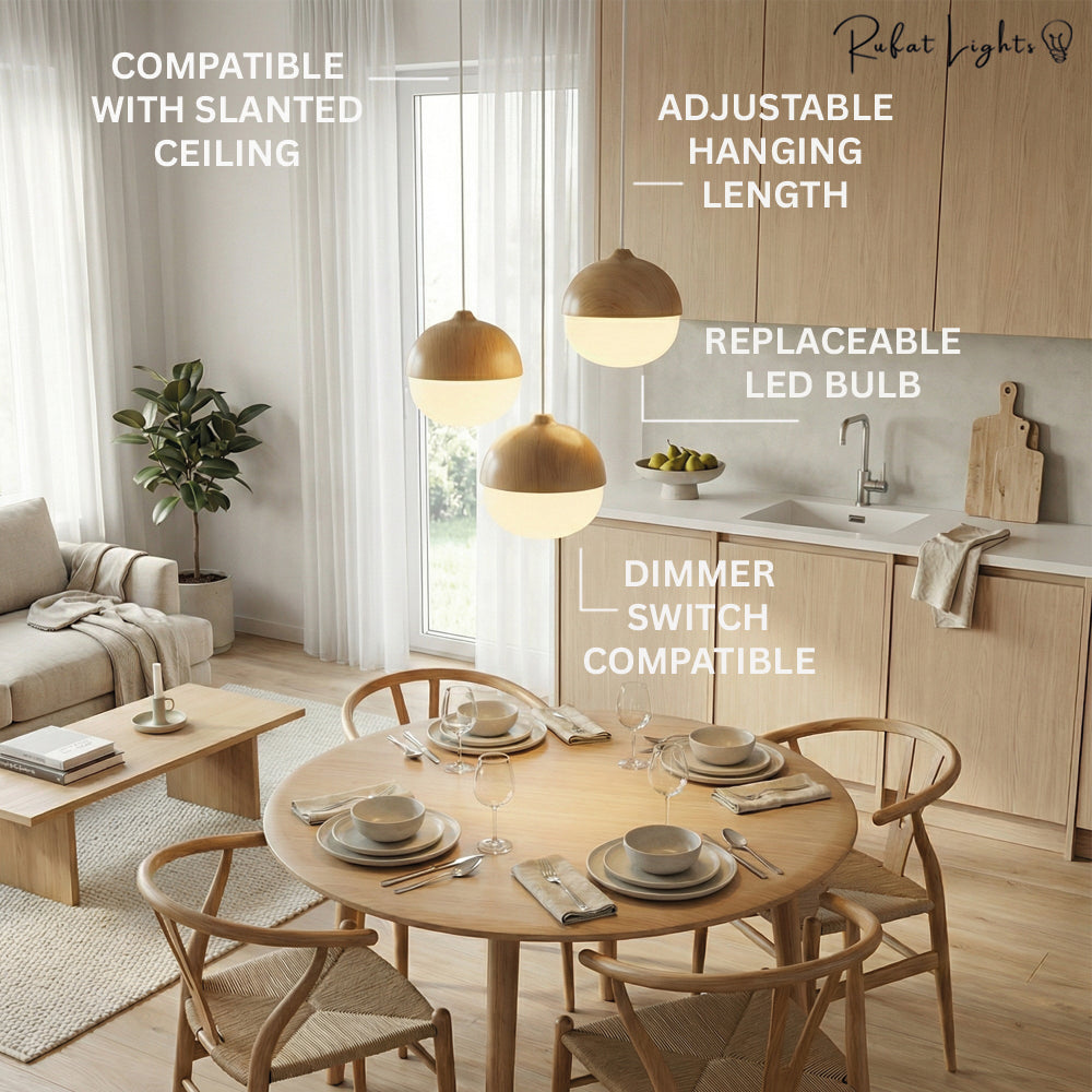 Glass Acorn Moon Pendant Lights