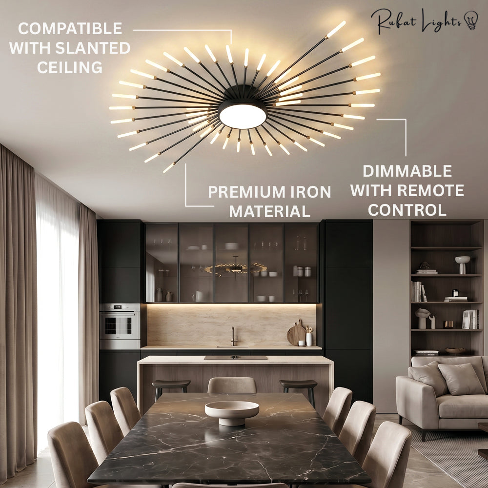 Modern Full Star Shine Rays Chandelier Lamps