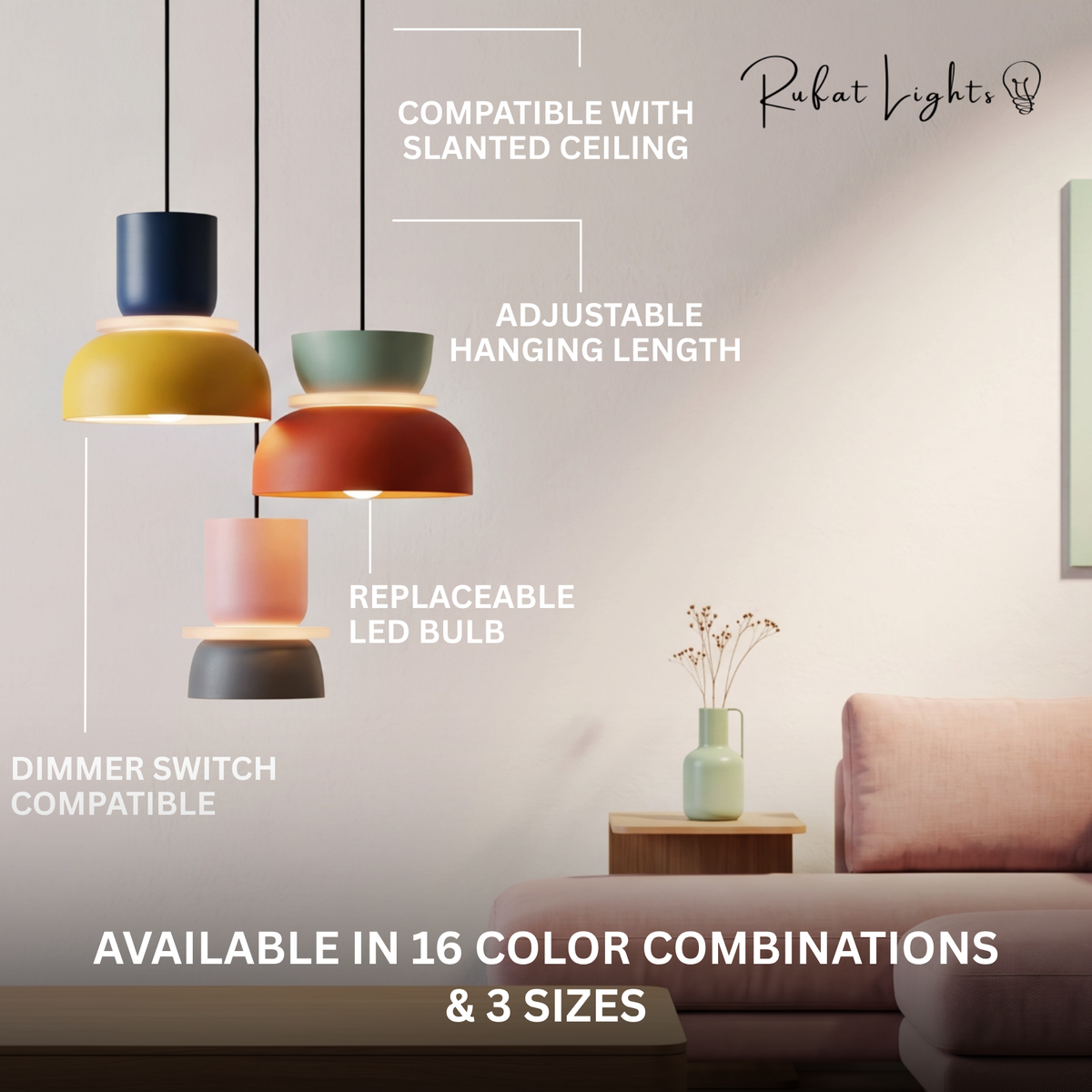 Colorful Macaron Pendant Hanging Light