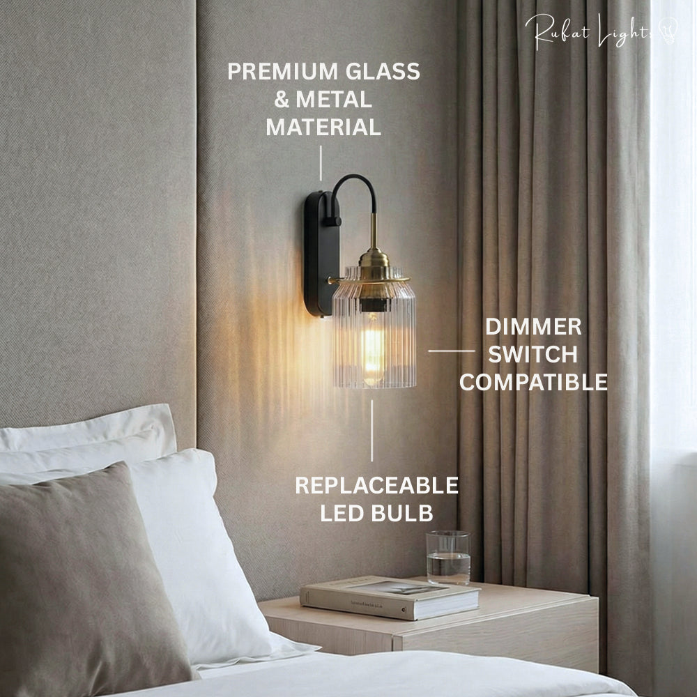 Industrial Style Glass Funnel Wall Lamps