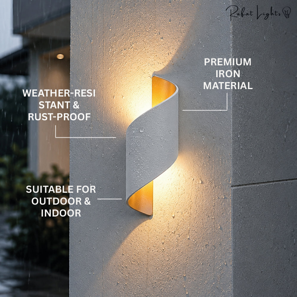 Modern Curl Twisted LED Wall Light