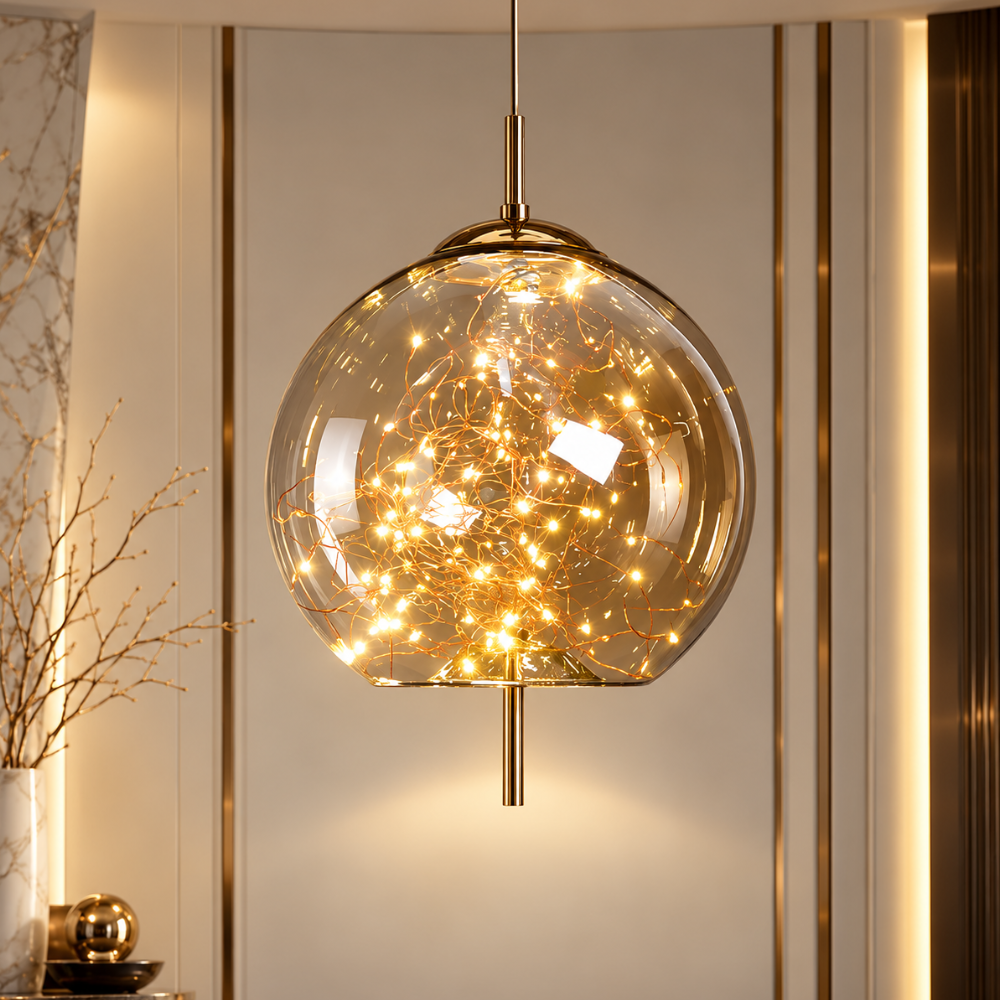 Luxury Glass Globe Sprinkle Pendant Light