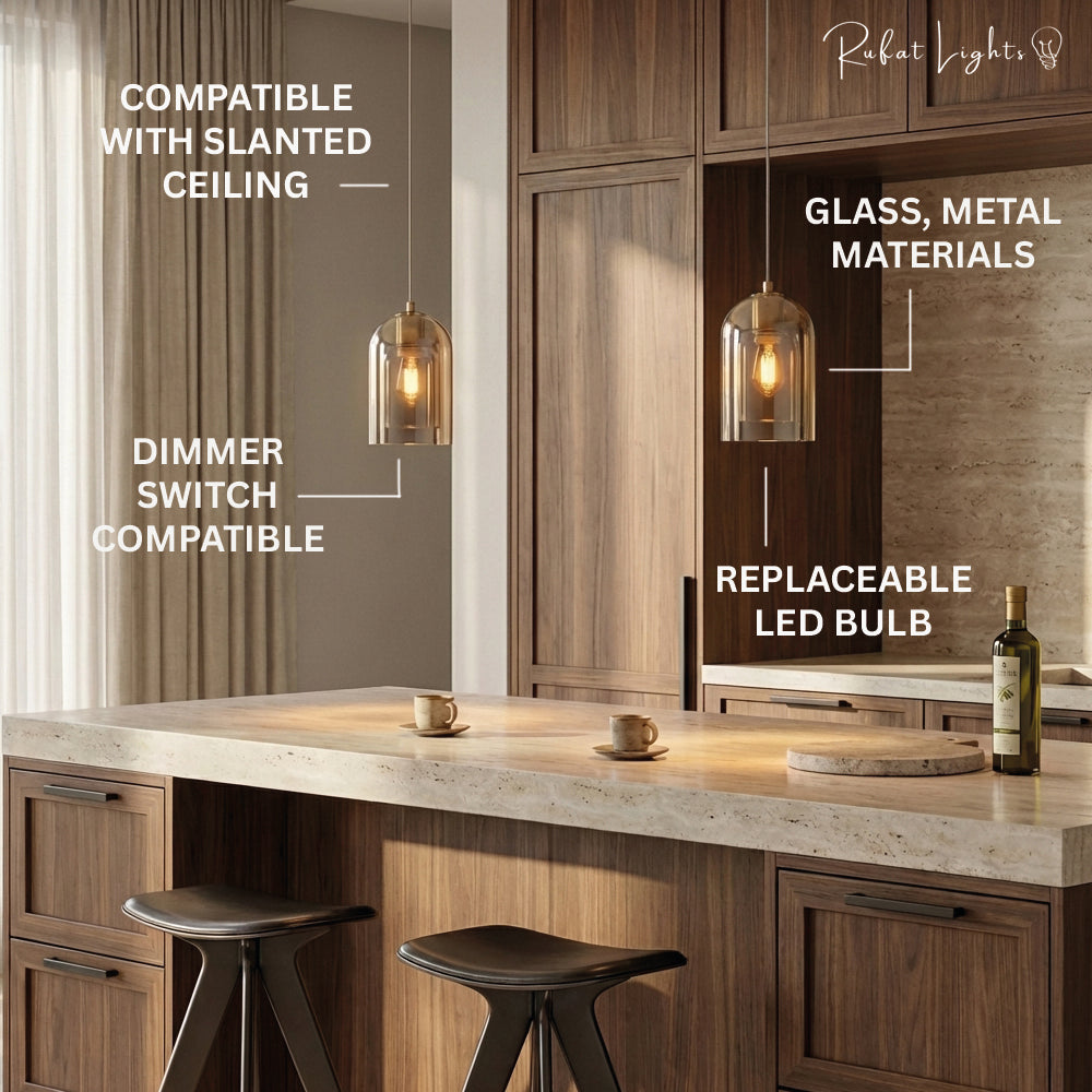 Modern Nordic Minimalist Dome Glass Ceiling Light