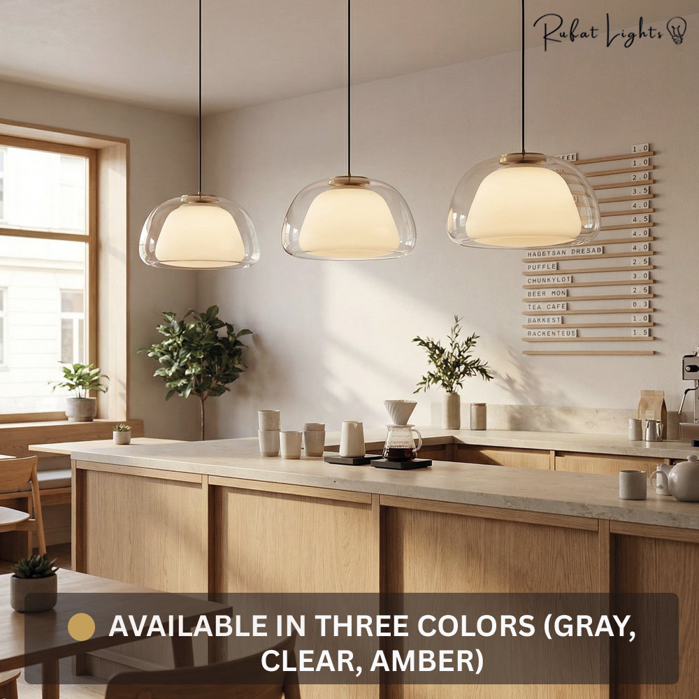 Denmark Design Double Glass Pendant Lamp