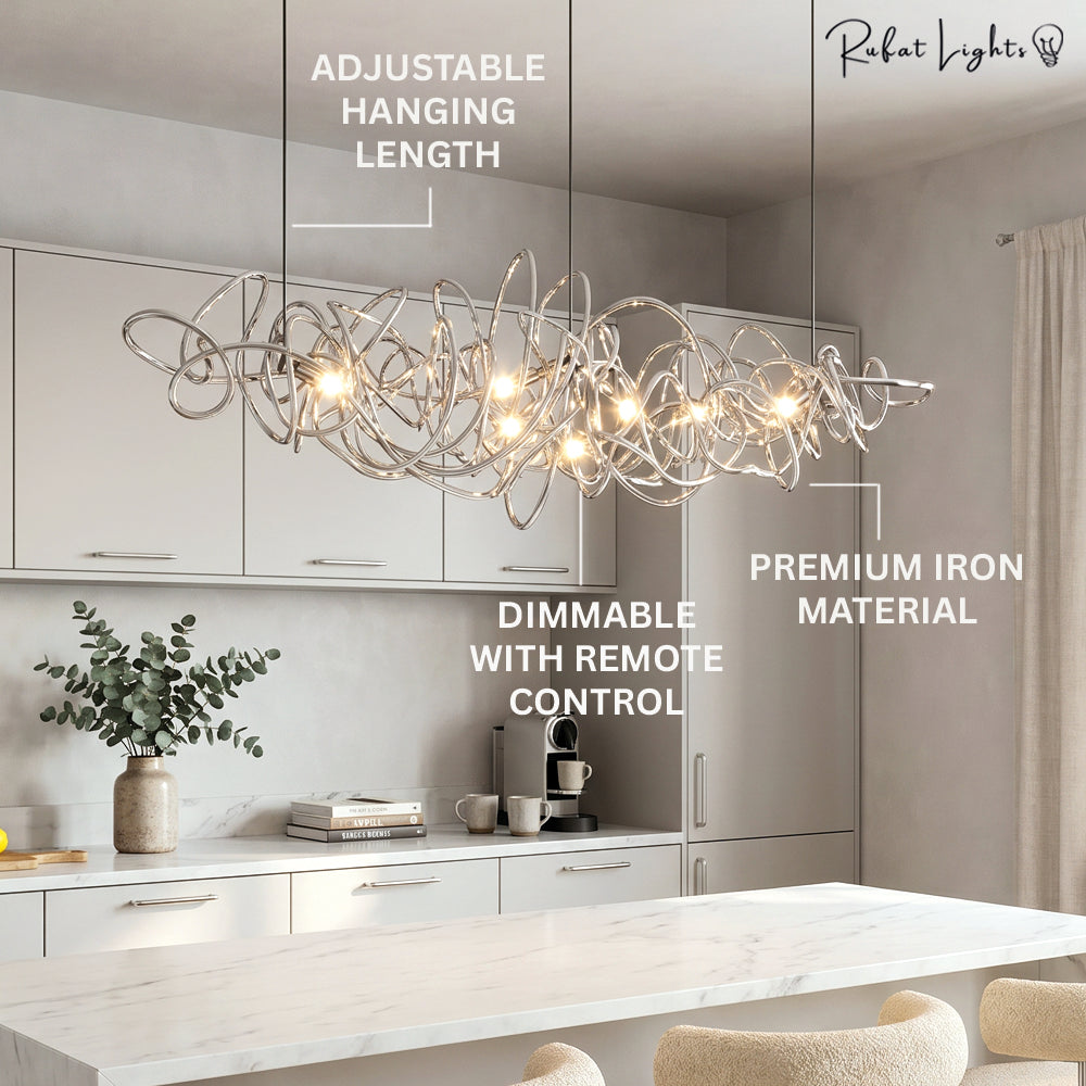 Simple Iron Art Bar Tree Chandelier