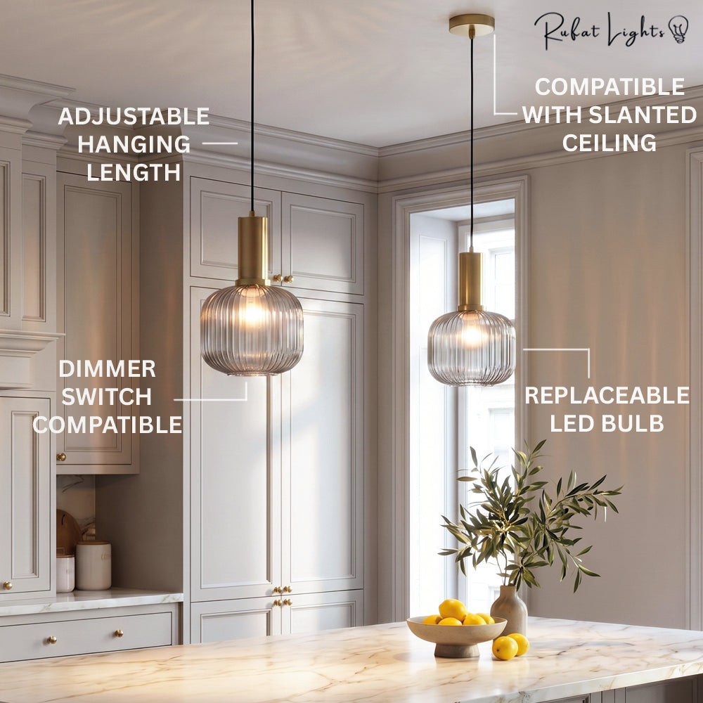 Gleam Textured Glass Pendant Light