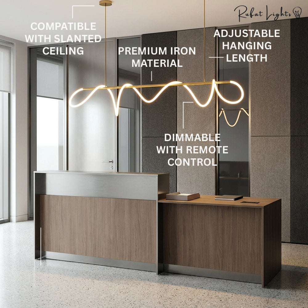 Golden Designer Rope LED Chandelier Lamps