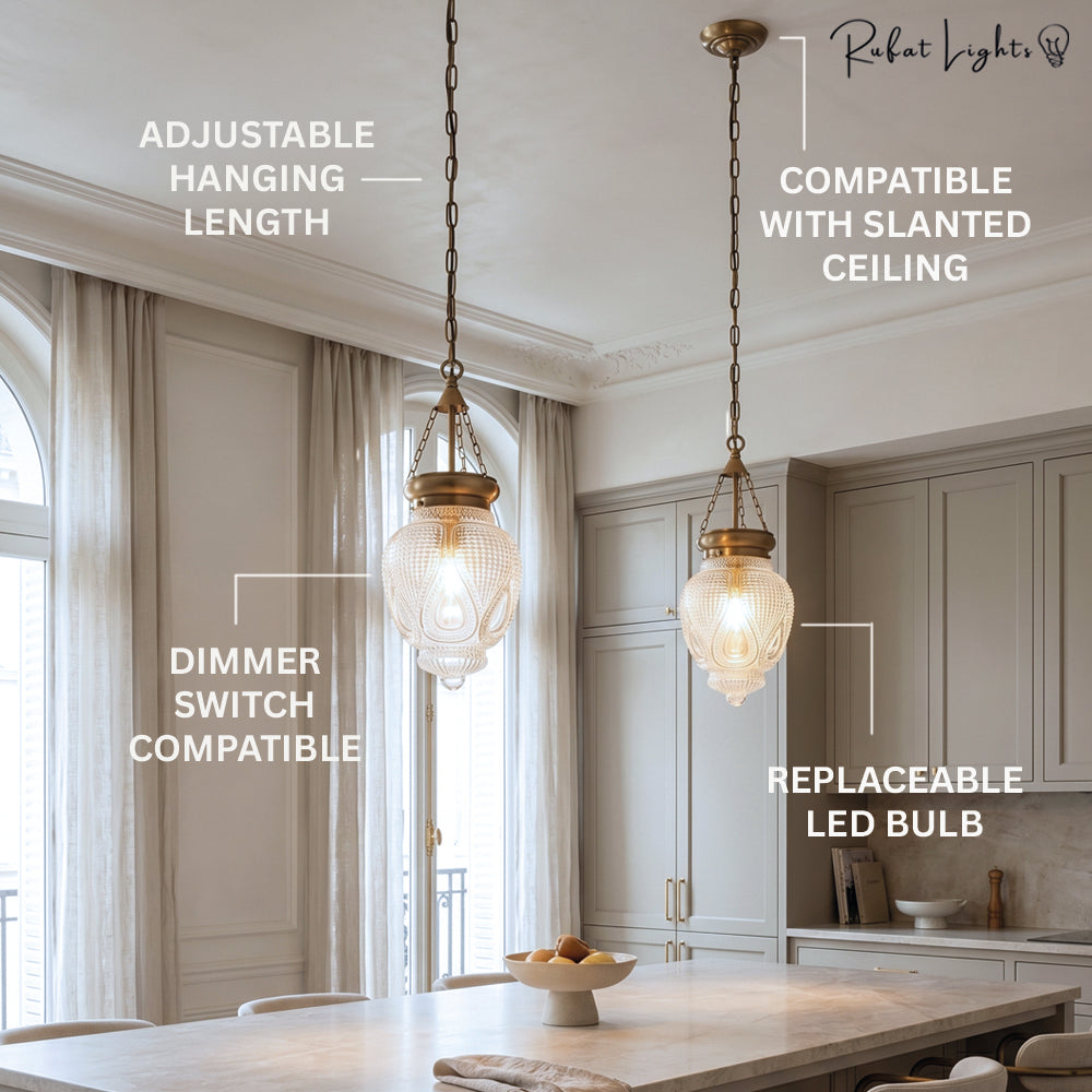 Vintage Glow Designer Glass Pendant Lights