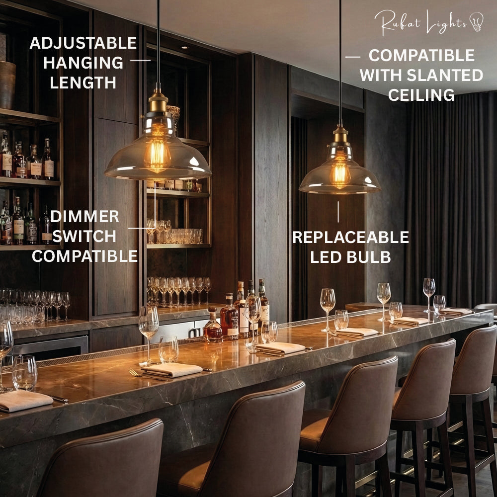 Loft Luminaire Clear Glass Pendant Lights