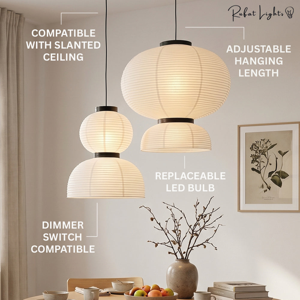 Modern Silk Fabric Tense Pendant Light