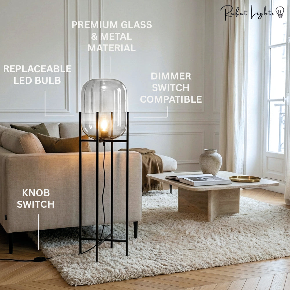 Villa Bubble Glass Ball Floor Lamp