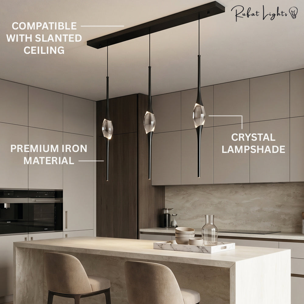 Copper Crystal Pendant Lamp