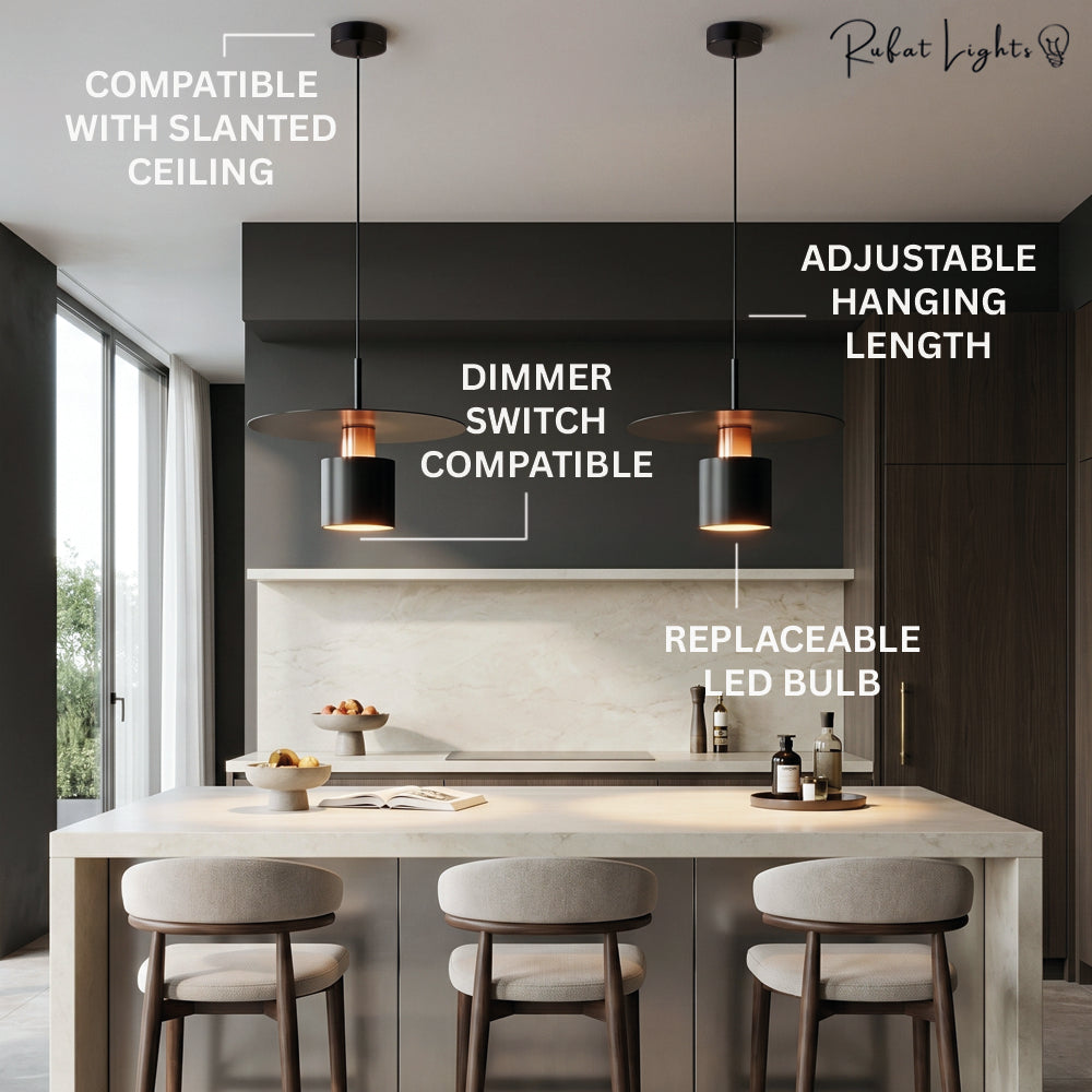 Minimalist Denmark Disk Round Pendant Light