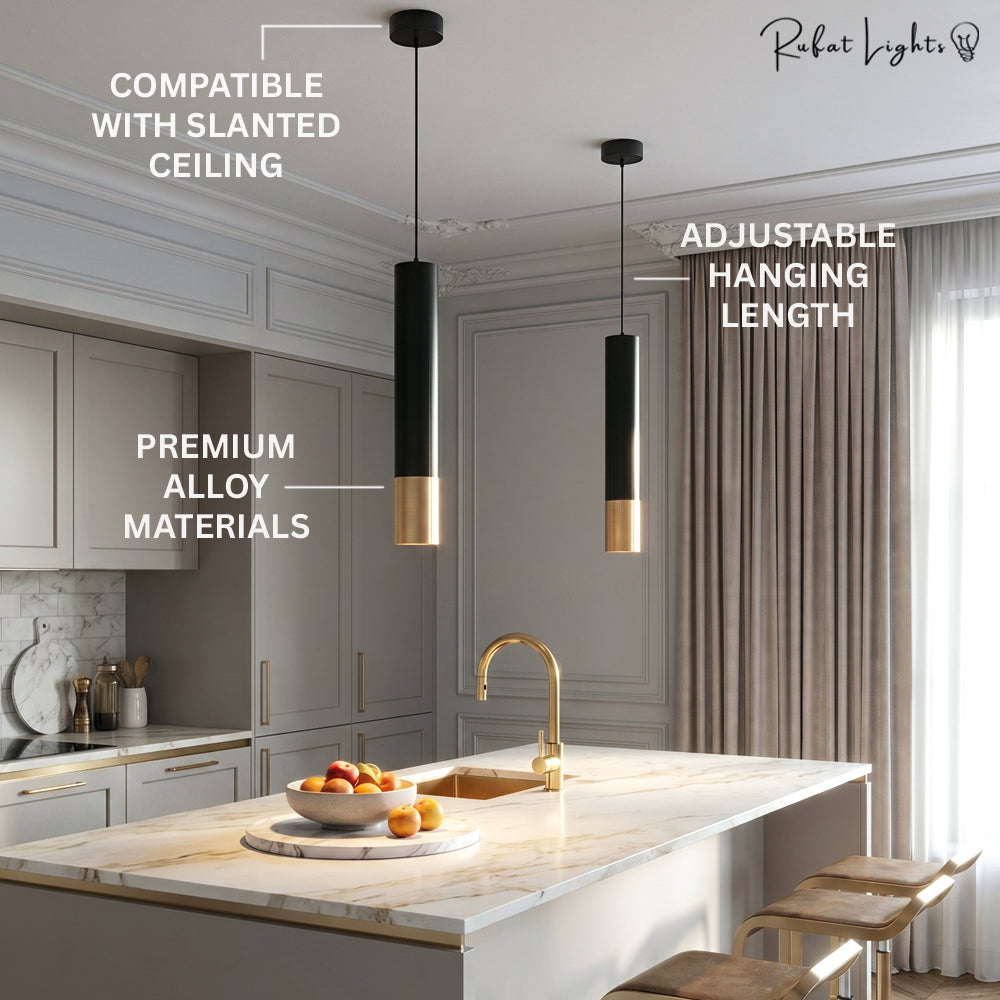 Long Tube Cylinder Pipe Downlights Pendant Light