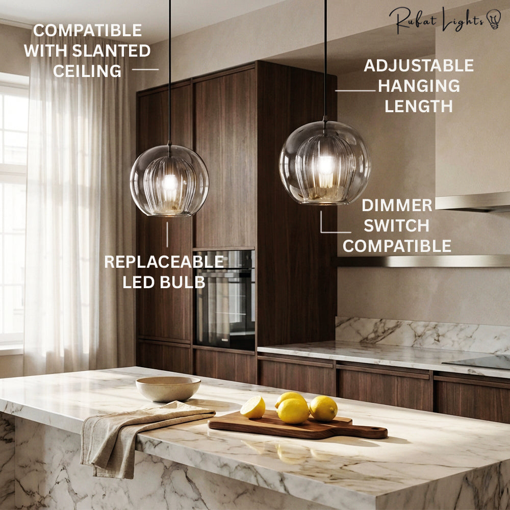 Glass Hanging Pendant Light
