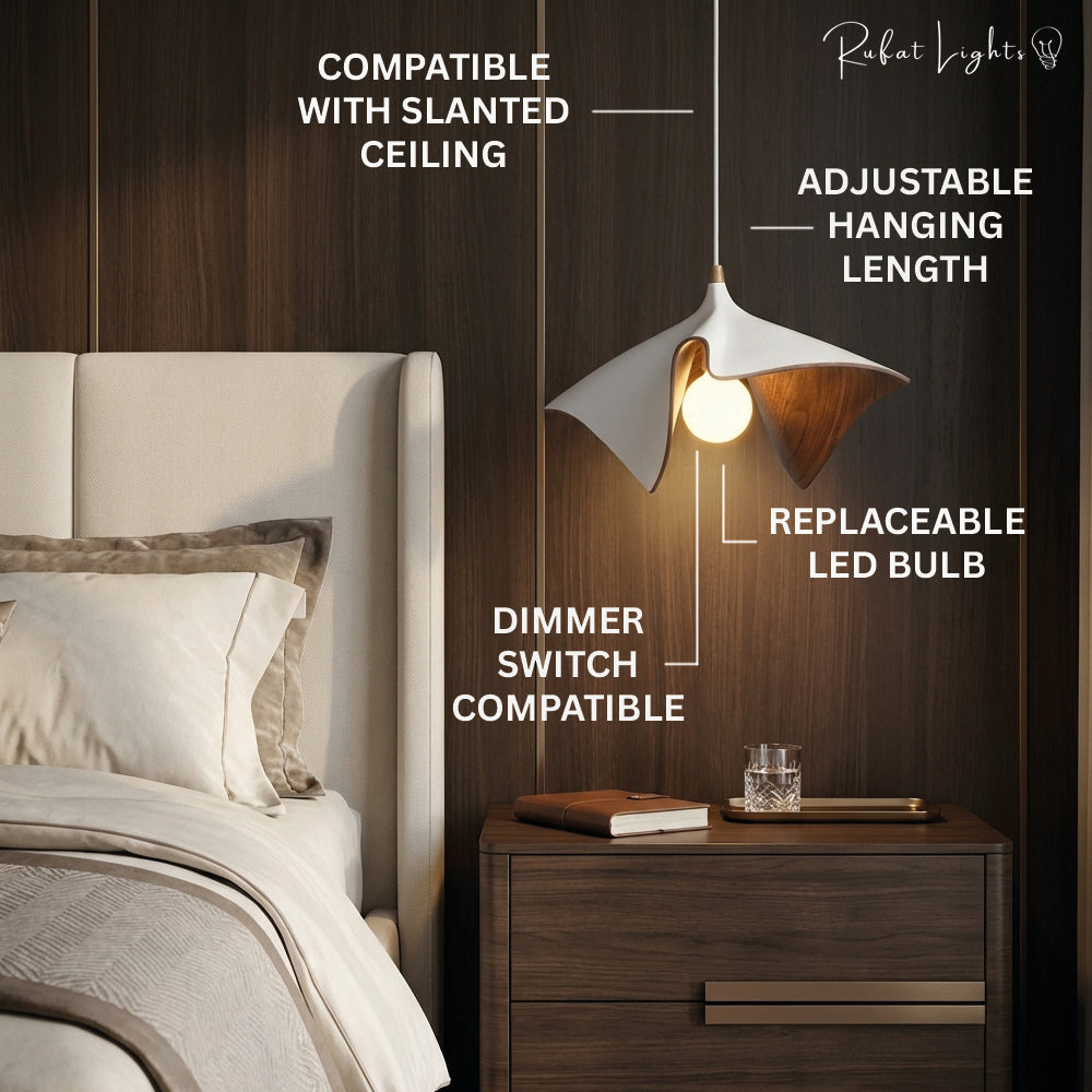 Vintage Wood Grain Ceiling Pendant Lamps