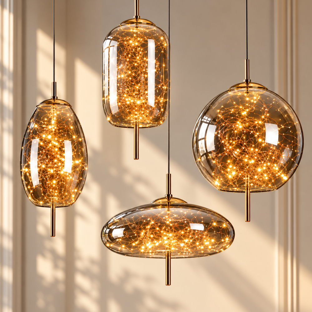 Luxury Glass Globe Sprinkle Pendant Light