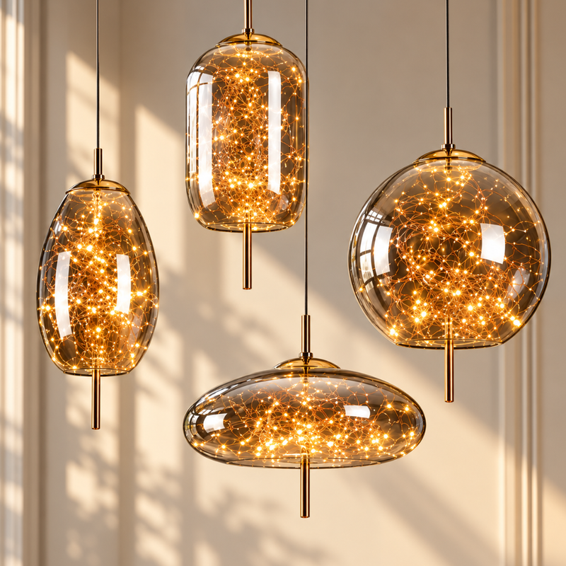 Luxury Glass Globe Sprinkle Pendant Light