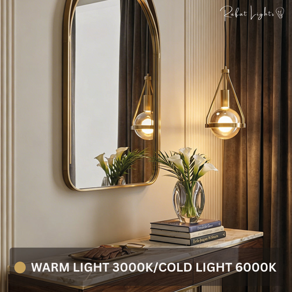 Blowball Gold Crystal Pendant Light