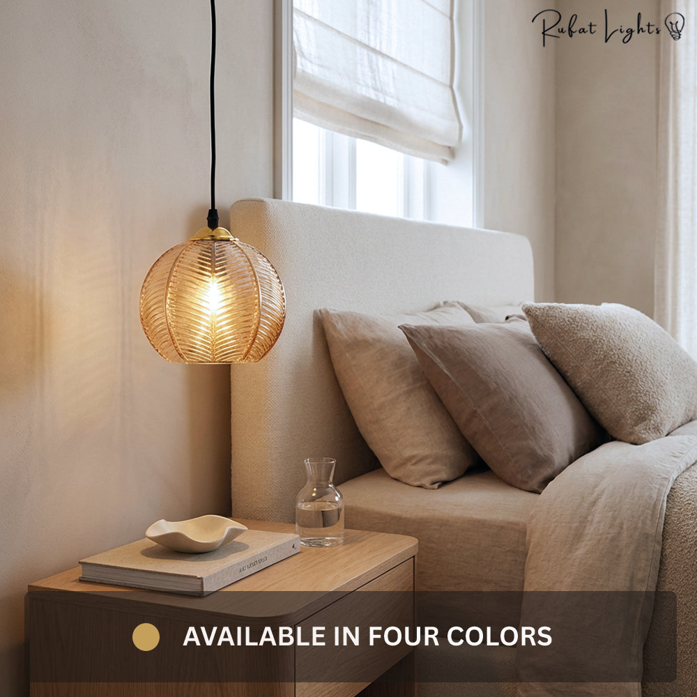 Contemporary Glass Patterned Pendant Lights