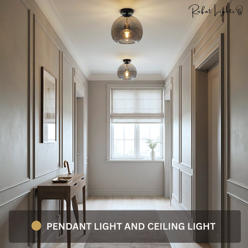 Modern Nordic Minimalist Dome Glass Ceiling Light