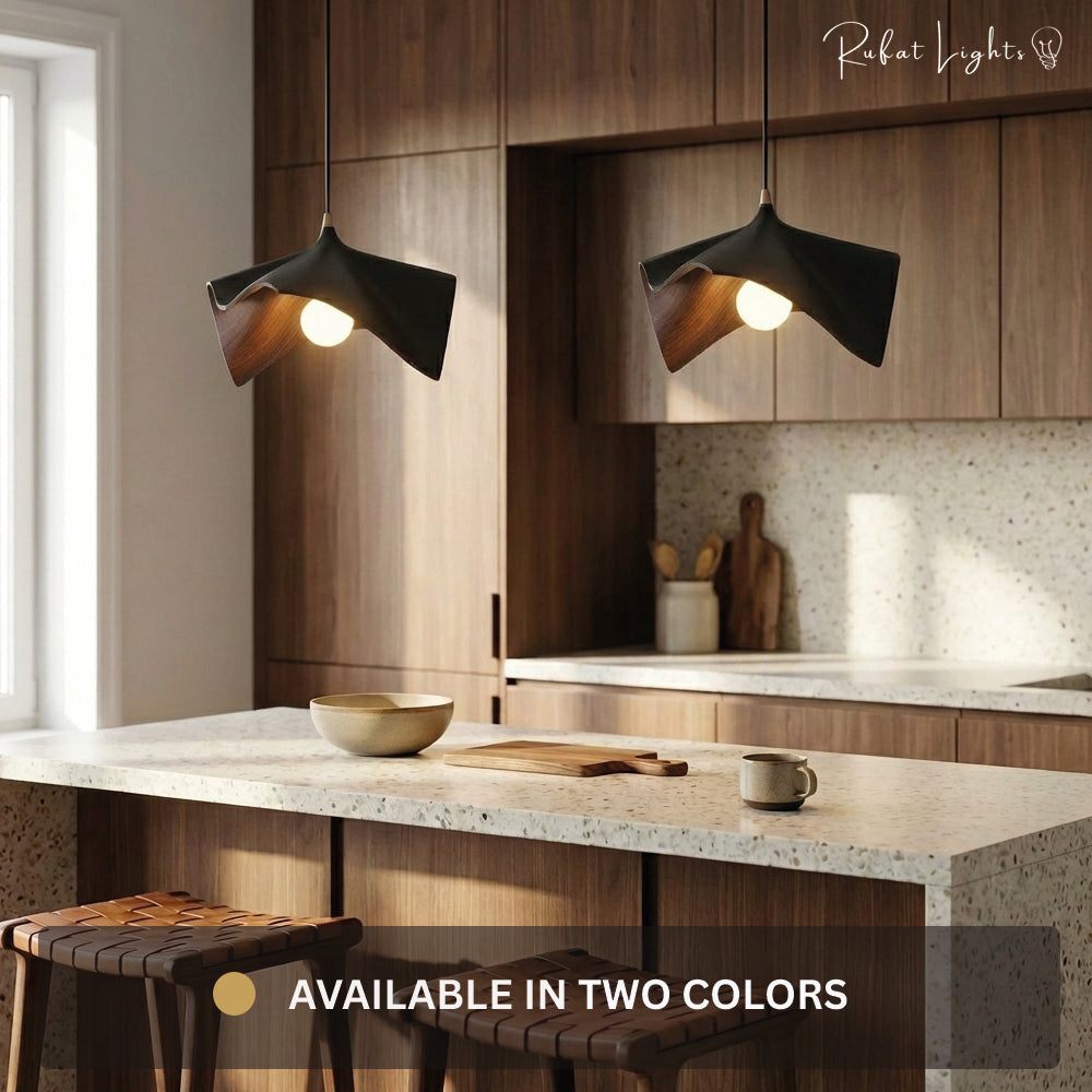 Vintage Wood Grain Ceiling Pendant Lamps