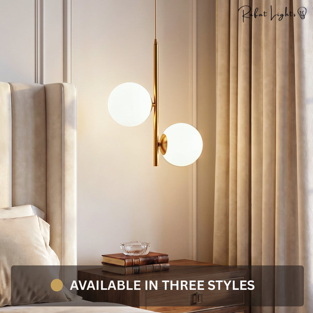 Coppery Glass Ball Pendant Light