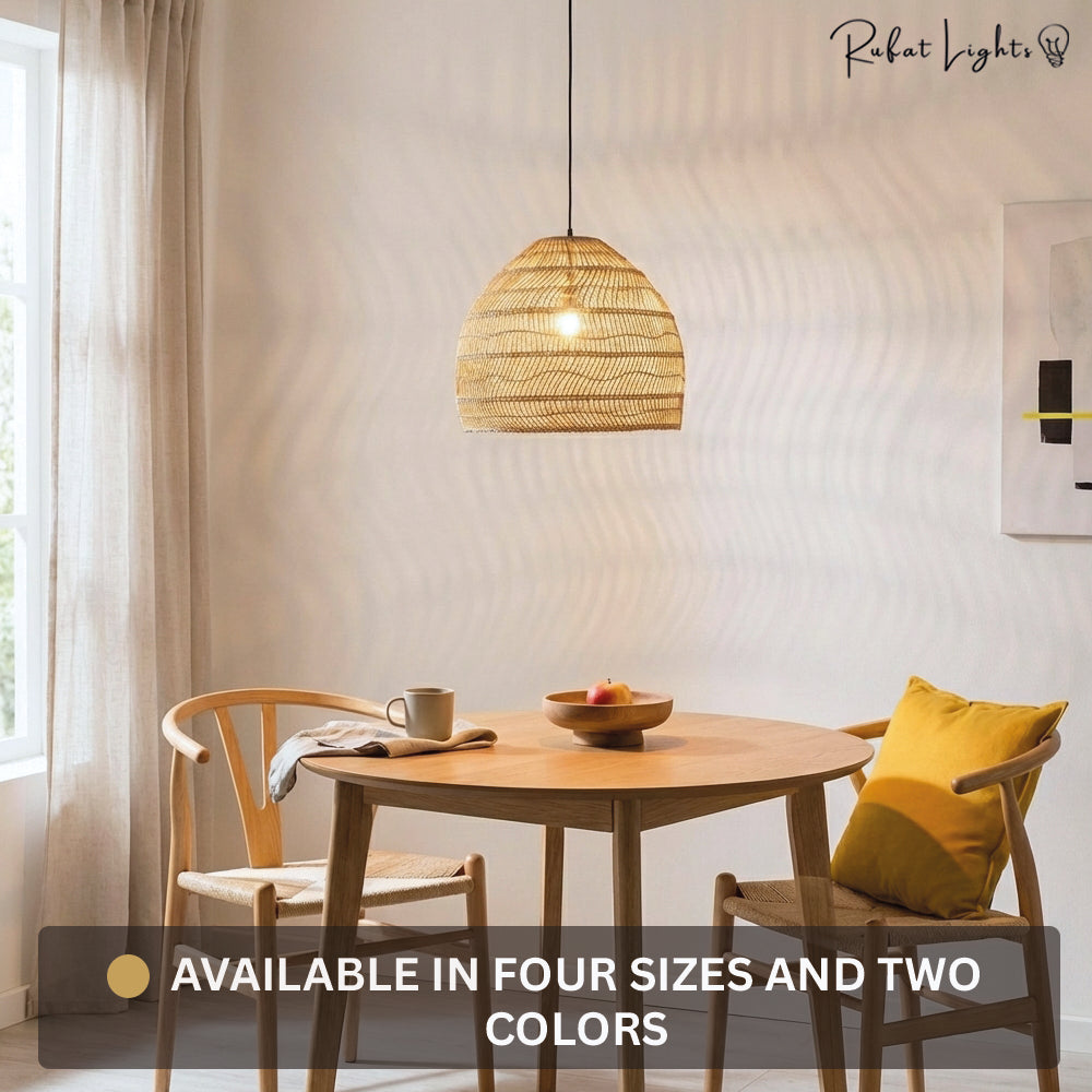 Japanese Serenity Bamboo Shade Pendant Lamp