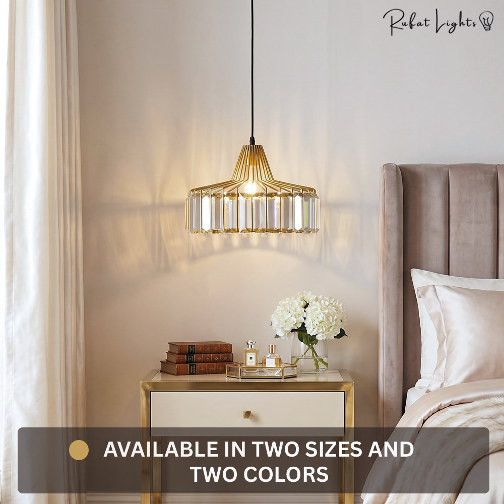 Contemporary Circular Crystal Pendant Light