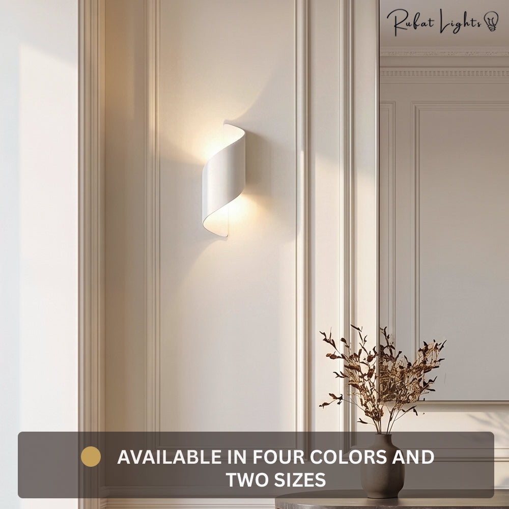 Modern Curl Twisted LED Wall Light