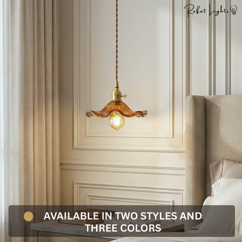 Colorful Glass Copper Edison Pendant Lamp