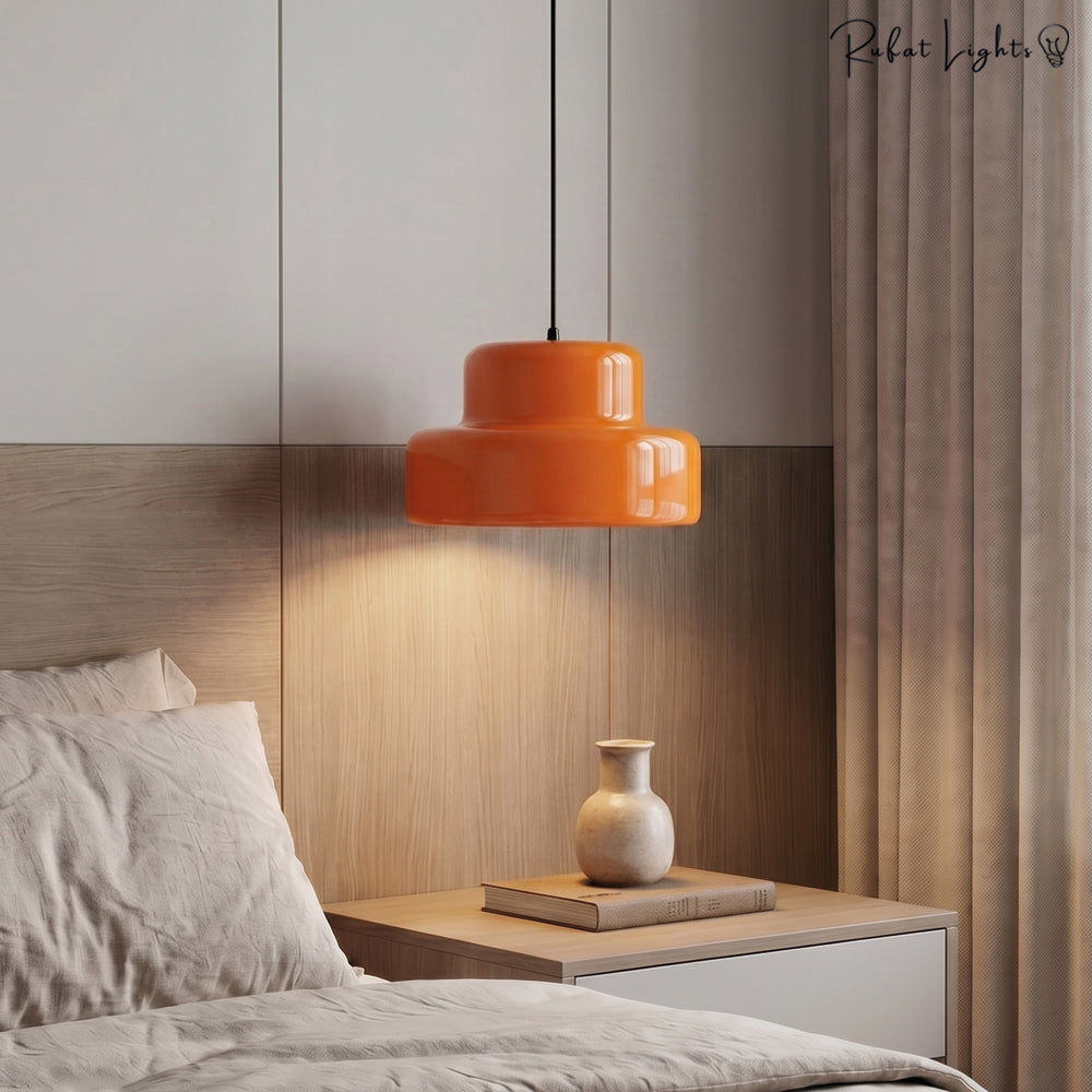Nordic Vintage Orange Ceiling Pendant Light