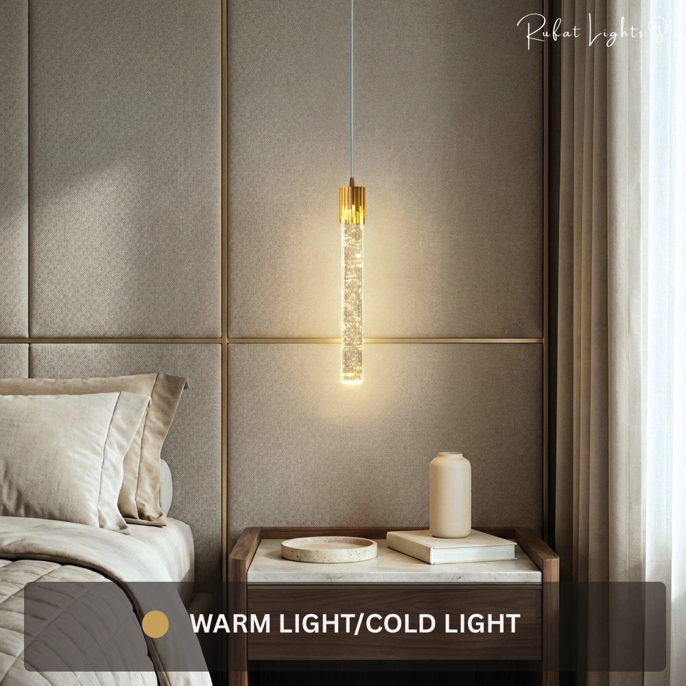 Crystal Radiance LED Bar Pendant Light