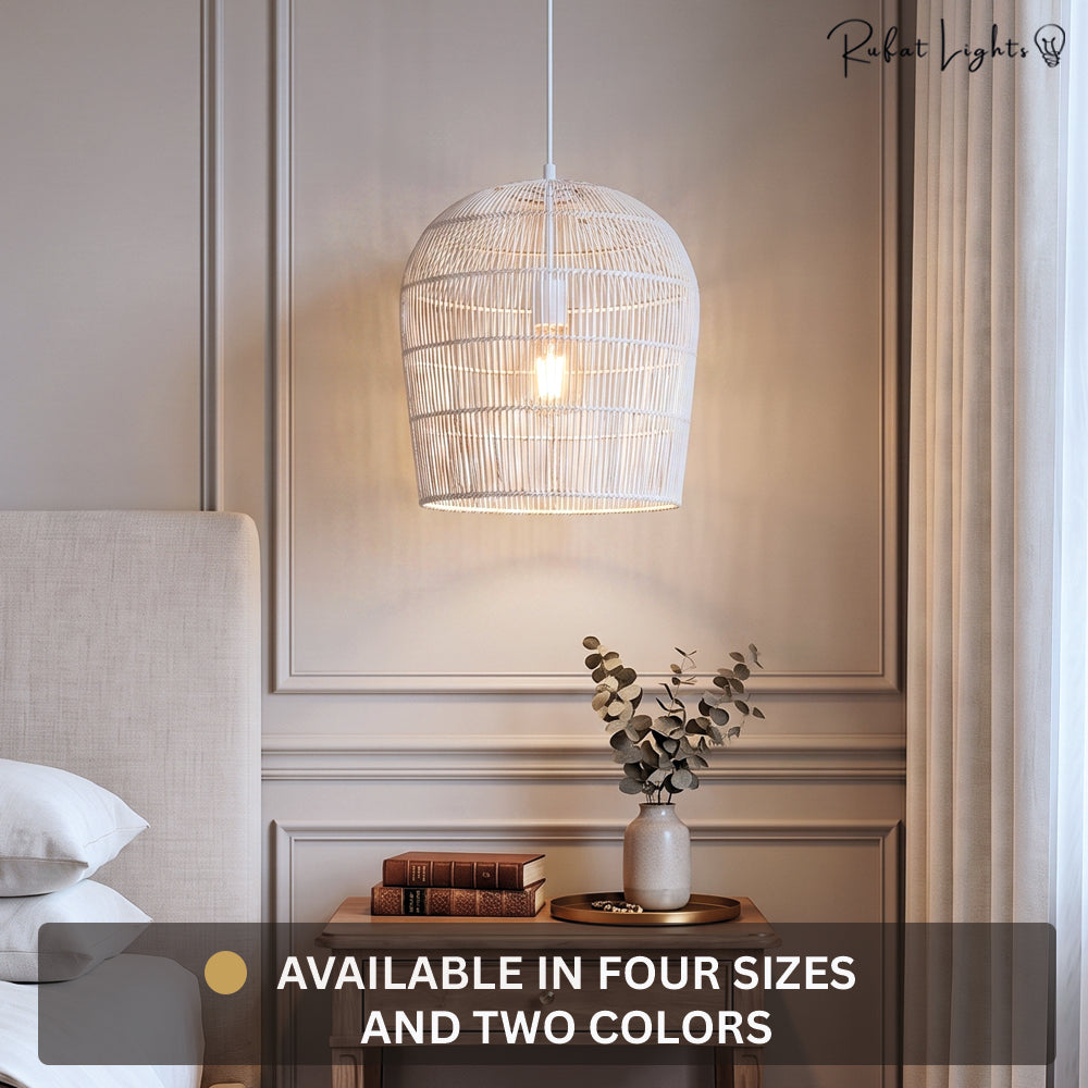 Japanese Wabi Sabi Wind Handmade Rattan Pendant Light