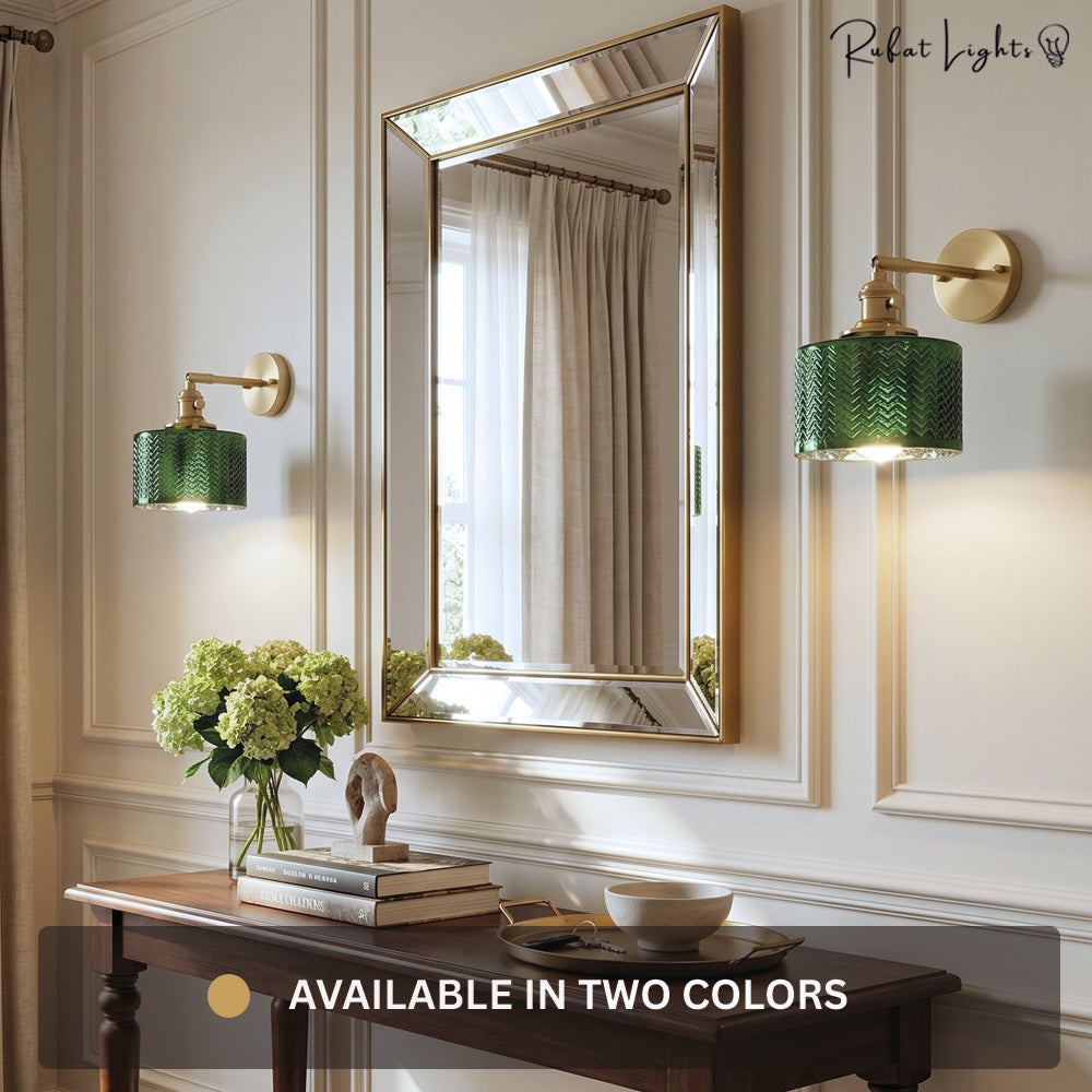 Contemporary Cylindrical Glass Wall Lamp