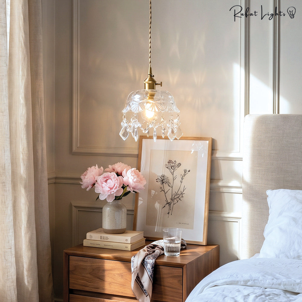 Crystal Sparkle Glass Pendant Lamp