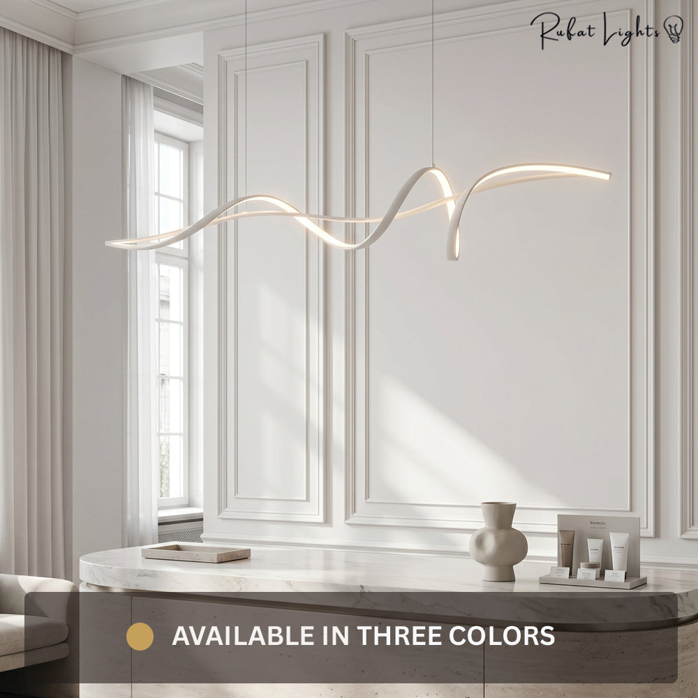 Aluminum Ribbon Shape LED Chandelier