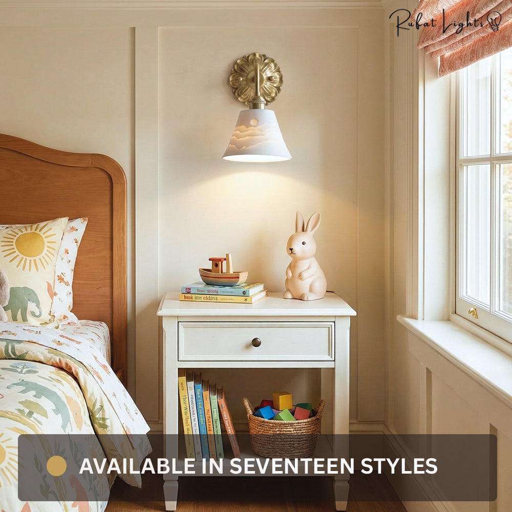 Copper Wandlamp Sconce Glass Wall Light
