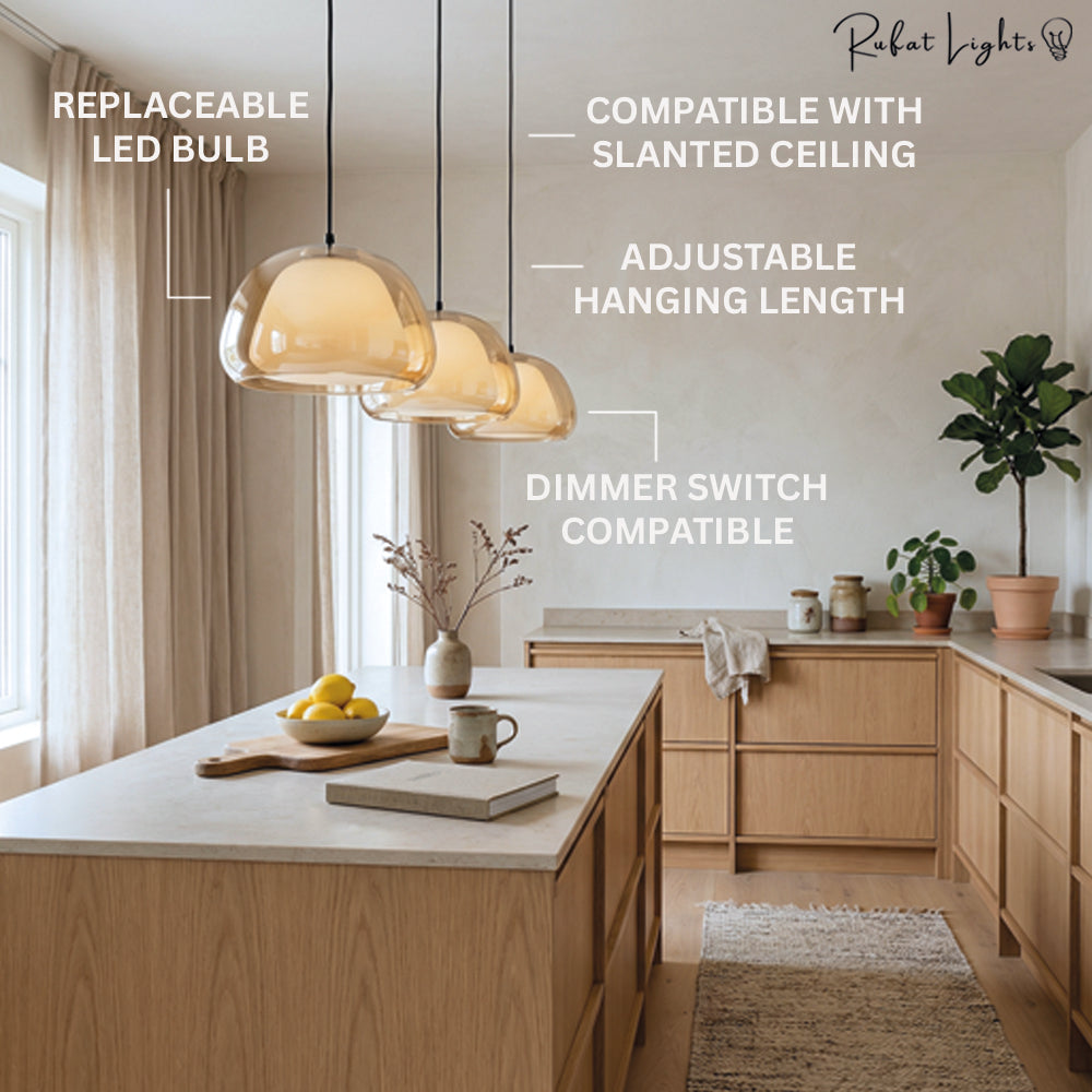 Denmark Design Double Glass Pendant Lamp