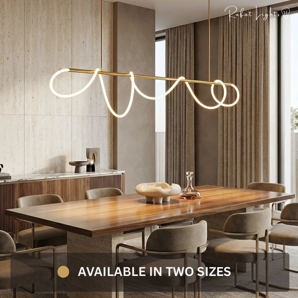 Golden Designer Rope LED Chandelier Lamps